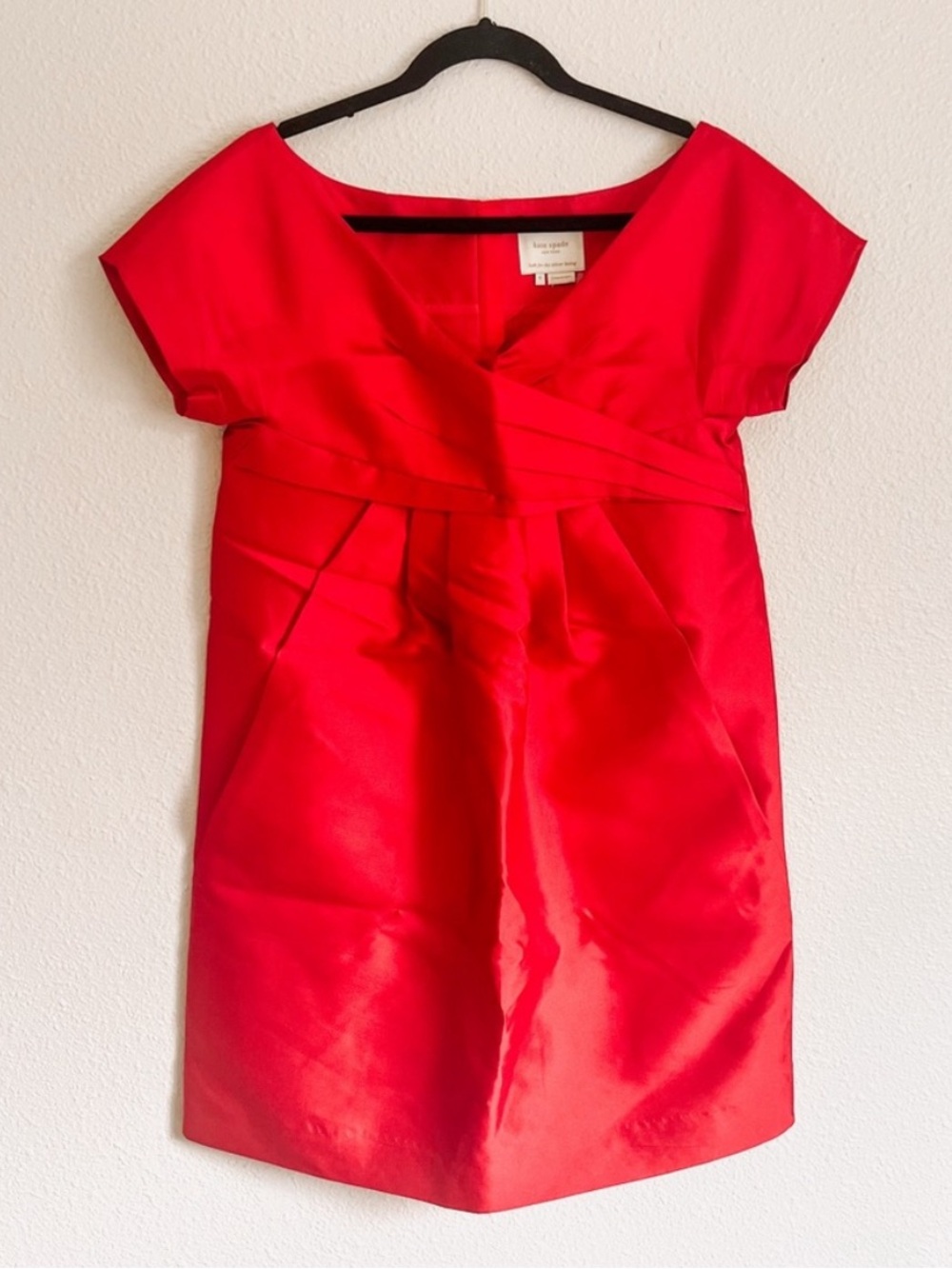 Kate Spade silk mini dress in red